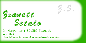 zsanett setalo business card